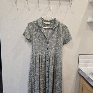 Floral Button-Down Dress